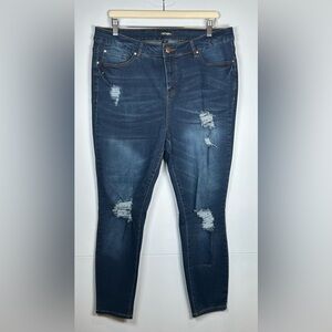 Refuge Distressed Jeans. Size 16. Jeans with Stretch.